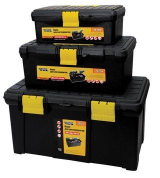 Скрині для інструментів комплект 3 шт з пластиковими замками 12.5"/16"/19.5" (79-2219/2216/2212) 79-2000 фото